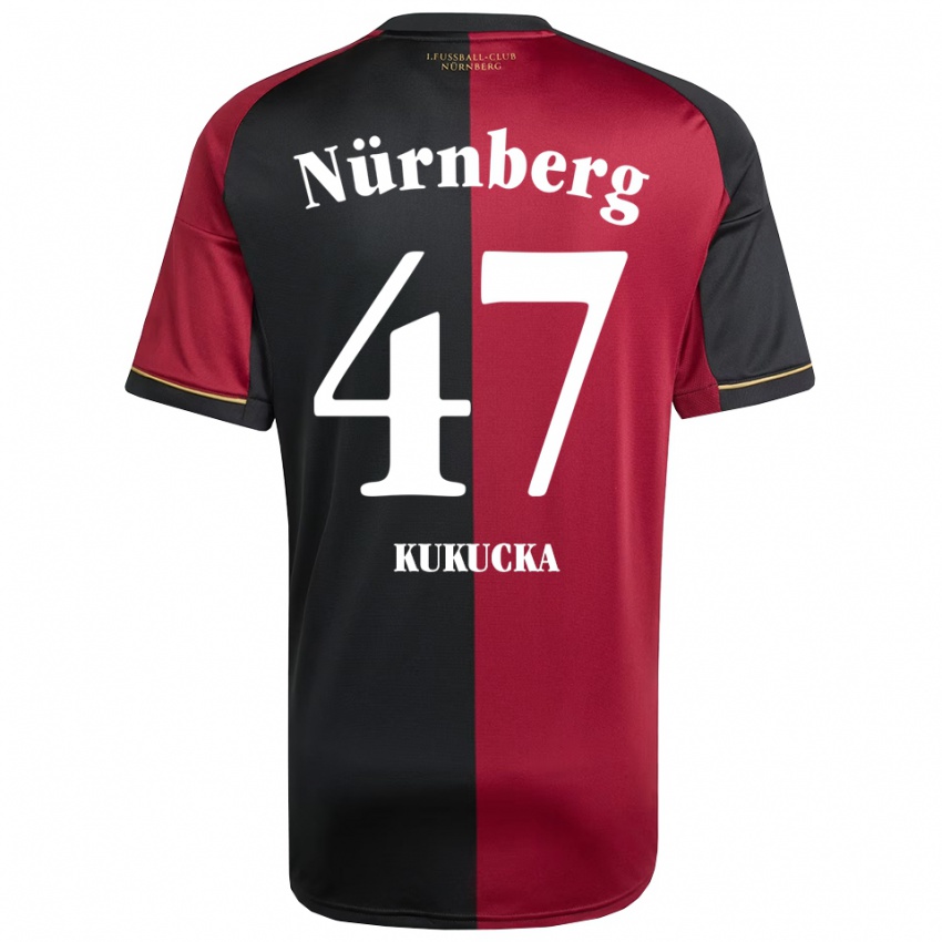 גברים מיכל קוקוצ'קה #47 בורדו שחור ג'רזי ביתית 2025/26 חולצה קצרה