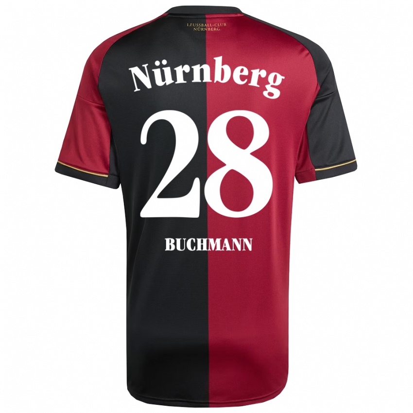 גברים טארק בוכמן #28 בורדו שחור ג'רזי ביתית 2025/26 חולצה קצרה