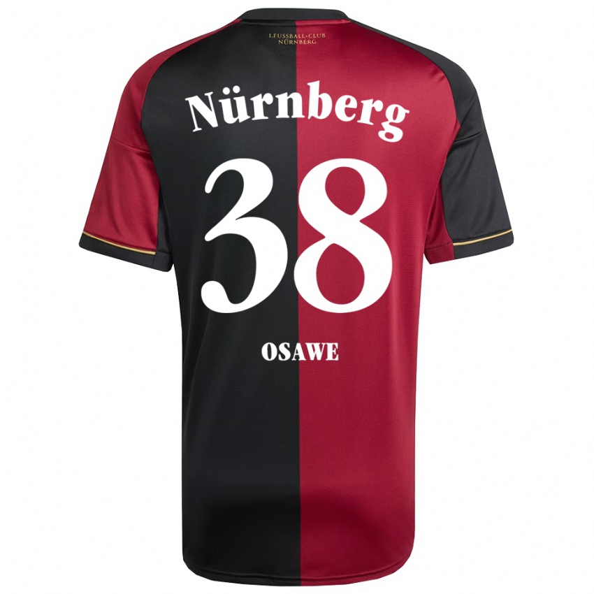 גברים הזוכים מארק אוסאווה #38 בורדו שחור ג'רזי ביתית 2025/26 חולצה קצרה