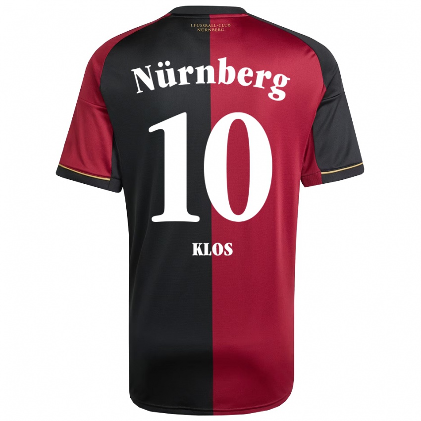 גברים David Klos #10 בורדו שחור ג'רזי ביתית 2025/26 חולצה קצרה