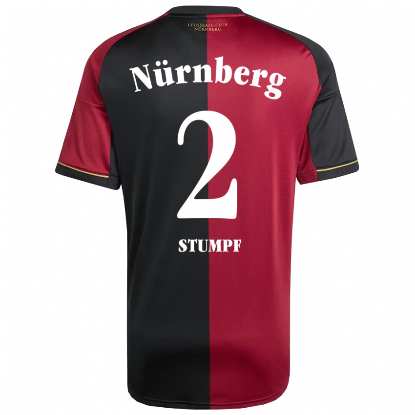 גברים Lenny Stumpf #2 בורדו שחור ג'רזי ביתית 2025/26 חולצה קצרה