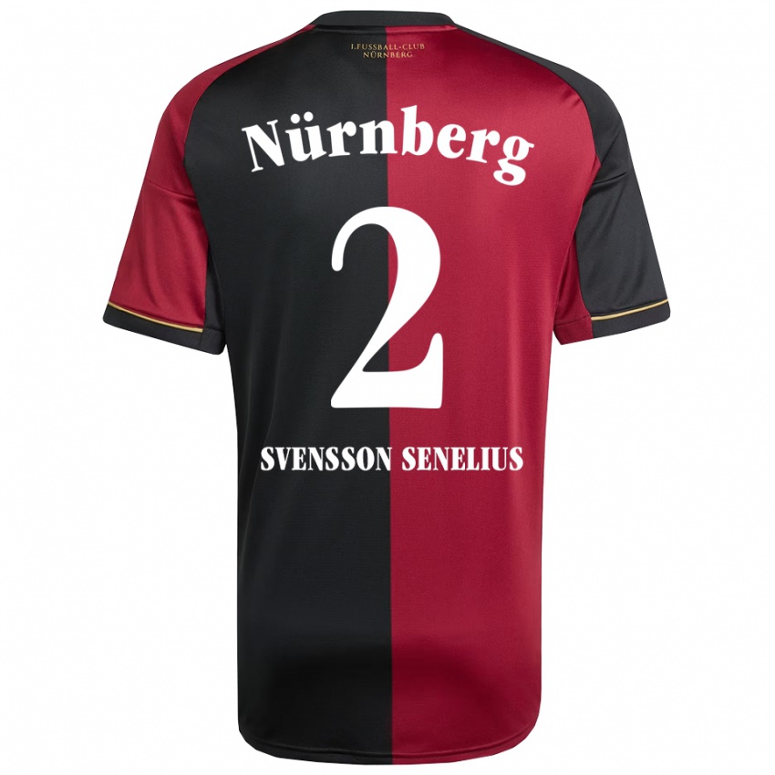גברים Klara Svensson Senelius #2 בורדו שחור ג'רזי ביתית 2025/26 חולצה קצרה