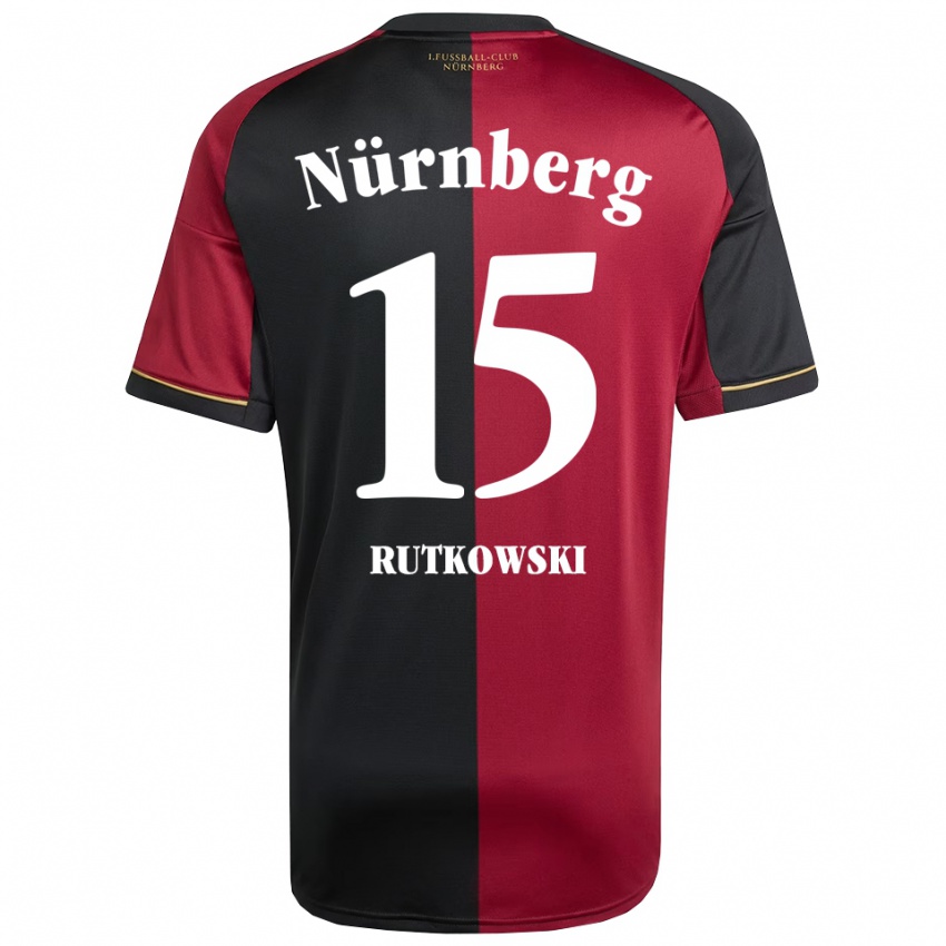 גברים Nicolas Rutkowski #15 בורדו שחור ג'רזי ביתית 2025/26 חולצה קצרה