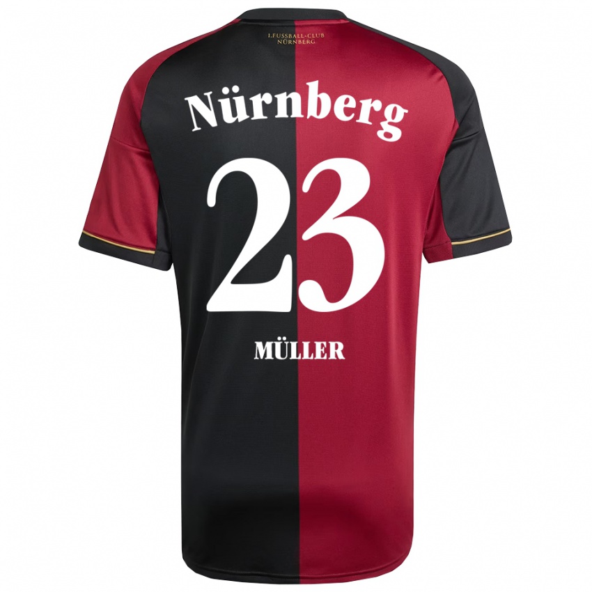 גברים Paul Müller #23 בורדו שחור ג'רזי ביתית 2025/26 חולצה קצרה