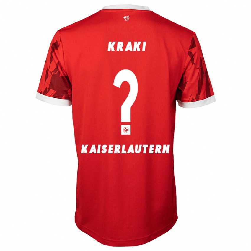 גברים Avdyl Kraki #0 אדום לבן ג'רזי ביתית 2025/26 חולצה קצרה