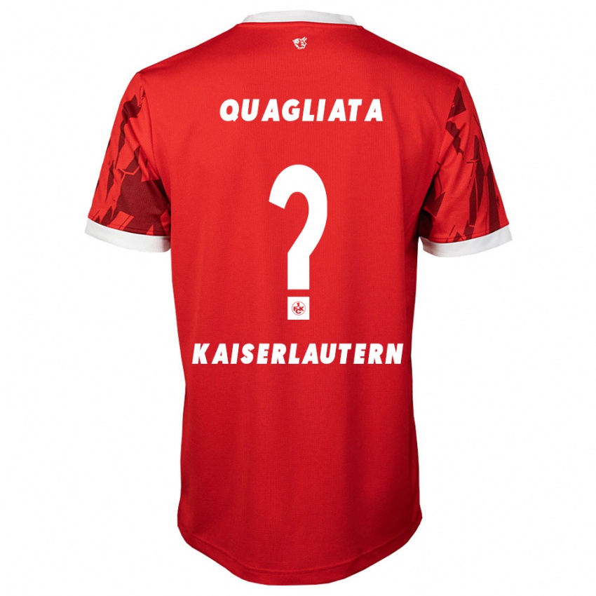 גברים Daniele Quagliata #0 אדום לבן ג'רזי ביתית 2025/26 חולצה קצרה