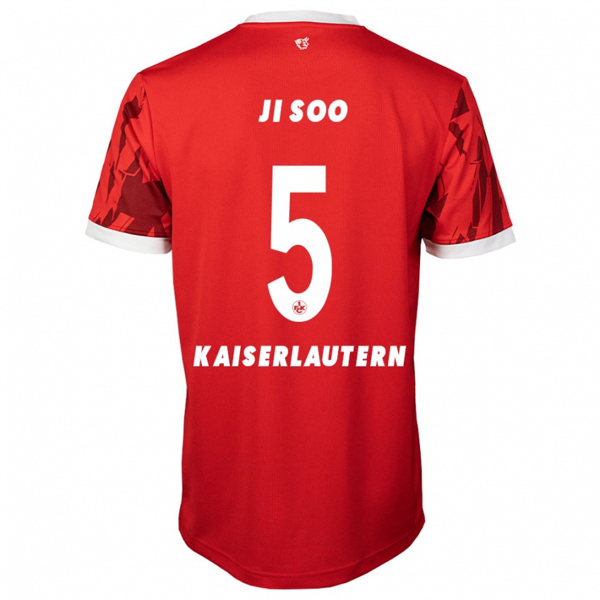 גברים קים ג'י-סו #5 אדום לבן ג'רזי ביתית 2025/26 חולצה קצרה