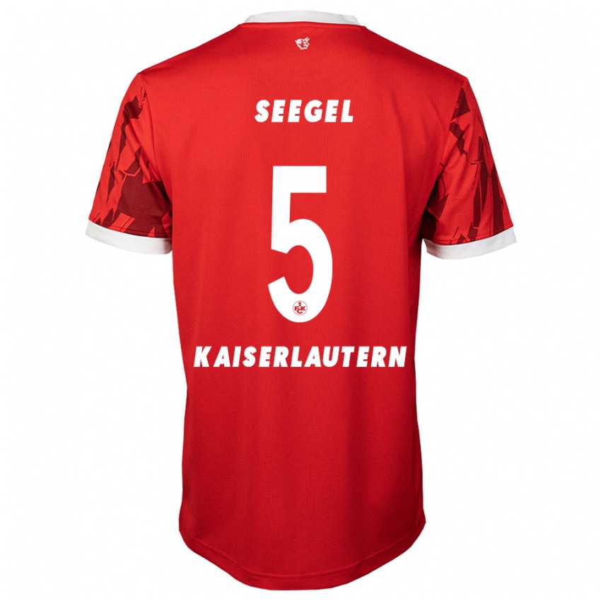 גברים מיקה סגל #5 אדום לבן ג'רזי ביתית 2025/26 חולצה קצרה