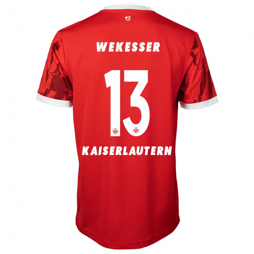 גברים אריק וקסר #13 אדום לבן ג'רזי ביתית 2025/26 חולצה קצרה