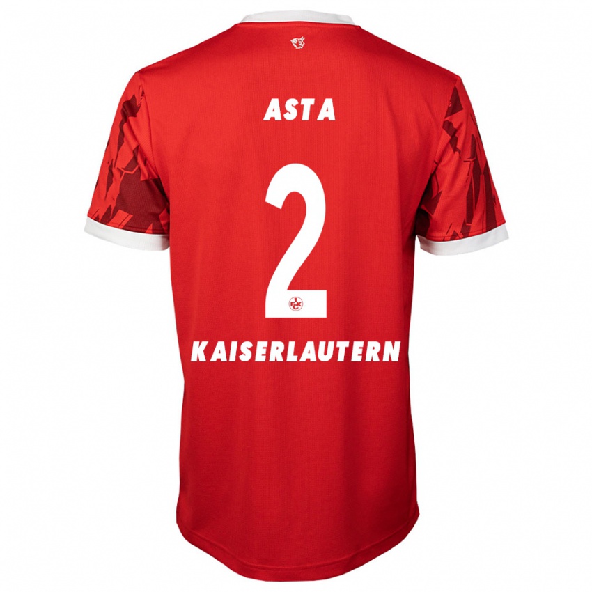 גברים סימון אסטה #2 אדום לבן ג'רזי ביתית 2025/26 חולצה קצרה