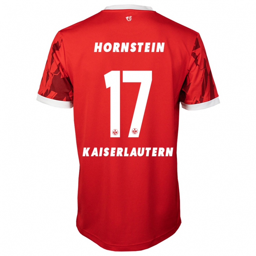 גברים Joel Hornstein #17 אדום לבן ג'רזי ביתית 2025/26 חולצה קצרה