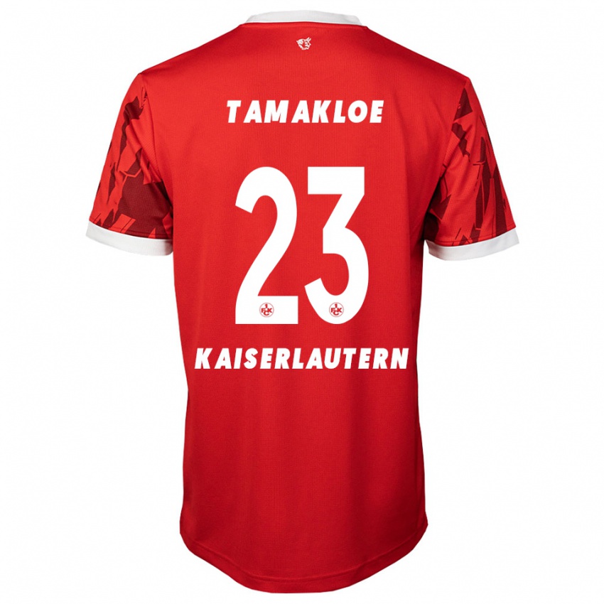 גברים ניוטון טמאקלו #23 אדום לבן ג'רזי ביתית 2025/26 חולצה קצרה