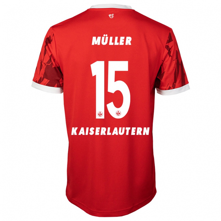 גברים Erik Müller #15 אדום לבן ג'רזי ביתית 2025/26 חולצה קצרה