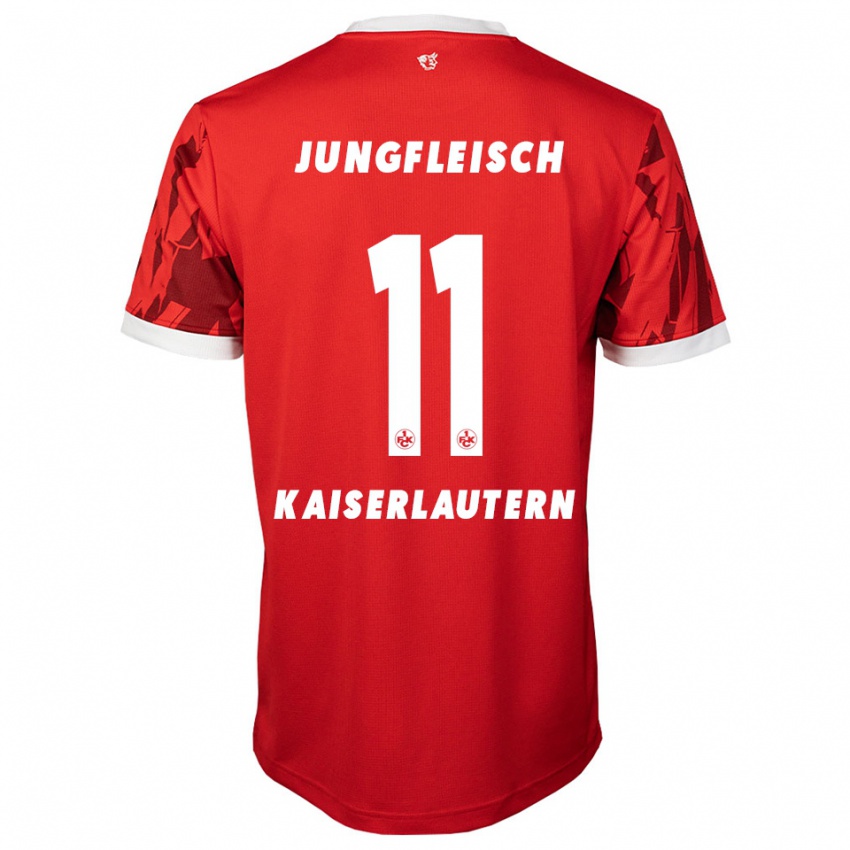 גברים Ben Jungfleisch #11 אדום לבן ג'רזי ביתית 2025/26 חולצה קצרה