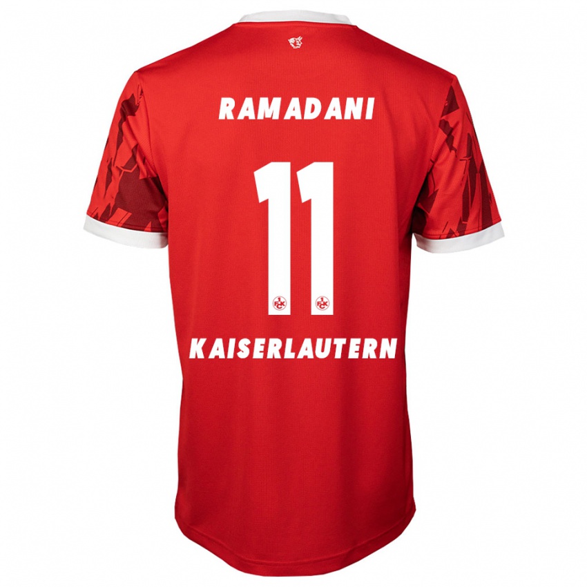 גברים קיאן רמדאני #11 אדום לבן ג'רזי ביתית 2025/26 חולצה קצרה