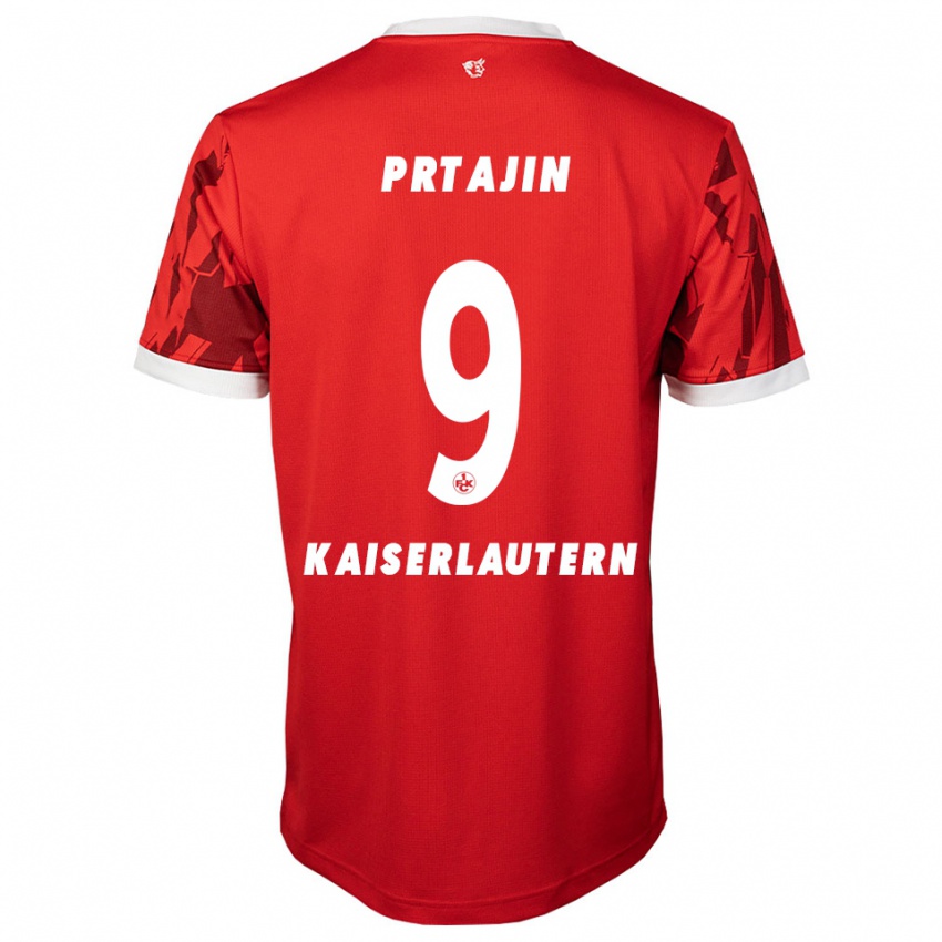 גברים Ivan Prtajin #9 אדום לבן ג'רזי ביתית 2025/26 חולצה קצרה