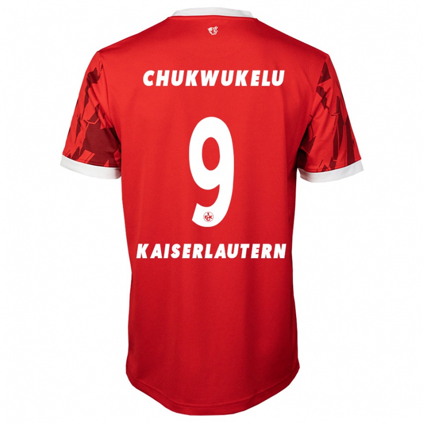 גברים צ׳ינאדו עמנואל צ׳וקווקלו #9 אדום לבן ג'רזי ביתית 2025/26 חולצה קצרה