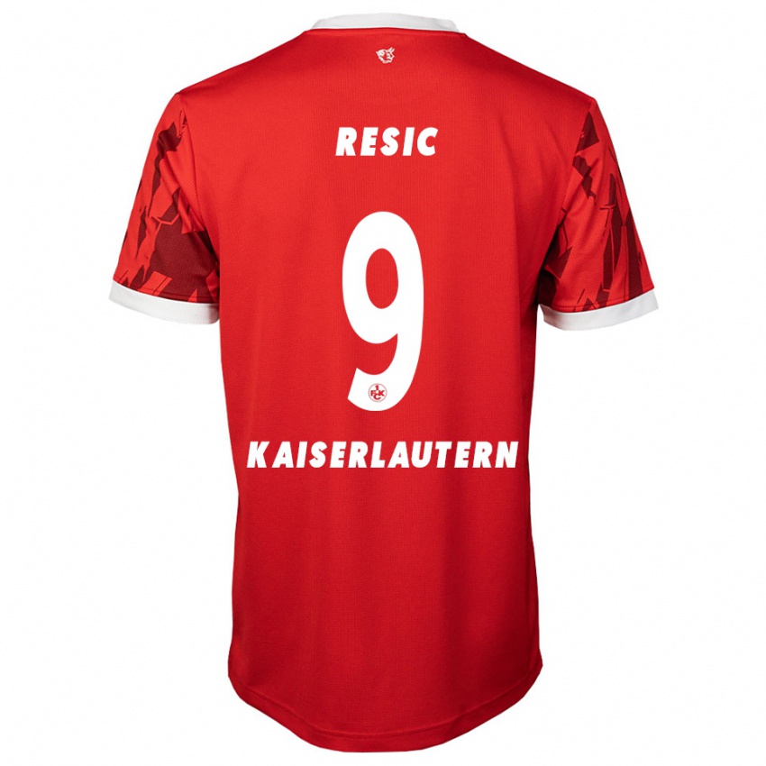 גברים ג'נאן רשיץ #9 אדום לבן ג'רזי ביתית 2025/26 חולצה קצרה