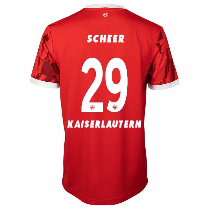 גברים קיאן שר #29 אדום לבן ג'רזי ביתית 2025/26 חולצה קצרה