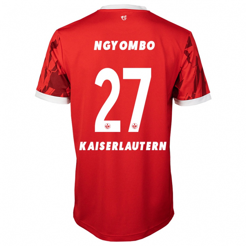 גברים Beni Ngyombo #27 אדום לבן ג'רזי ביתית 2025/26 חולצה קצרה