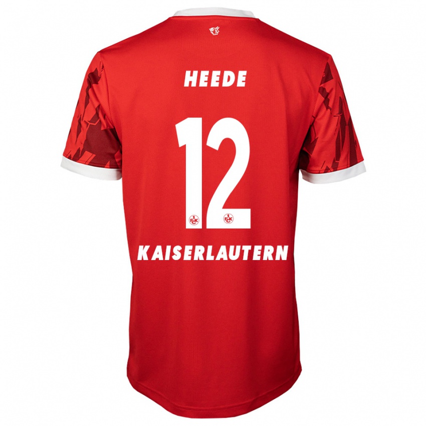 גברים ג׳ניס הידה #12 אדום לבן ג'רזי ביתית 2025/26 חולצה קצרה