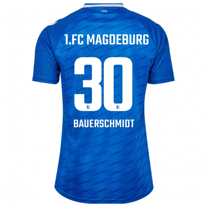 גברים Maja Bauerschmidt #30 כחול לבן ג'רזי ביתית 2025/26 חולצה קצרה