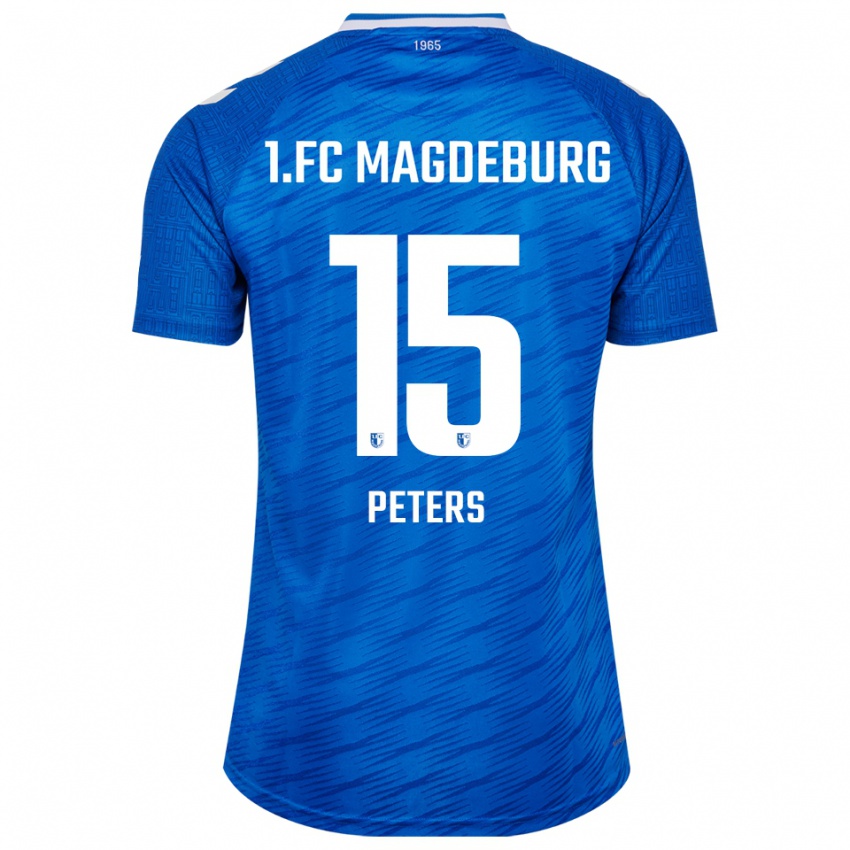 גברים Felix Peters #15 כחול לבן ג'רזי ביתית 2025/26 חולצה קצרה