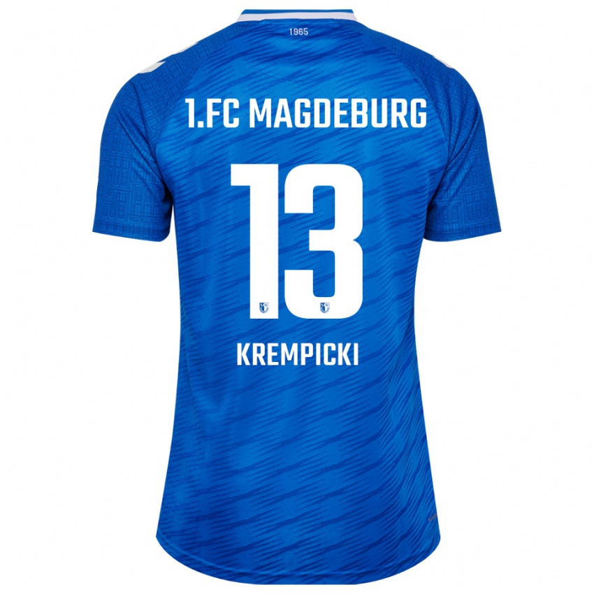 גברים Connor Krempicki #13 כחול לבן ג'רזי ביתית 2025/26 חולצה קצרה