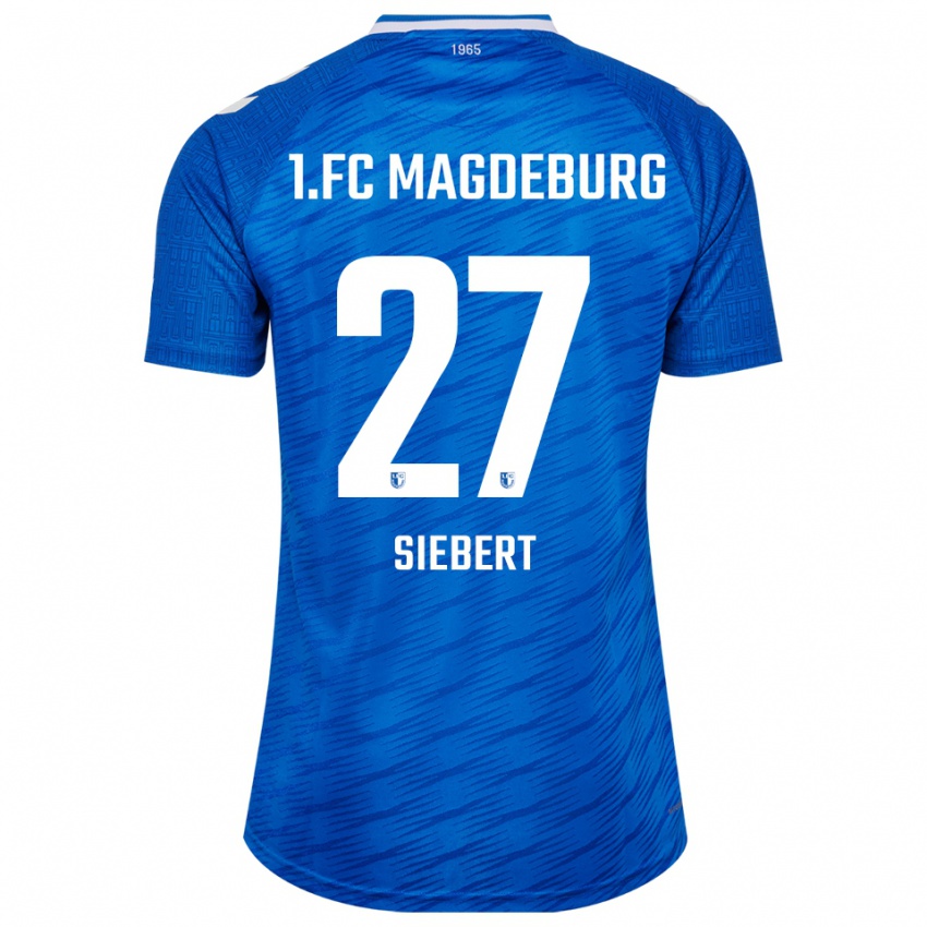 גברים Marlon Siebert #27 כחול לבן ג'רזי ביתית 2025/26 חולצה קצרה