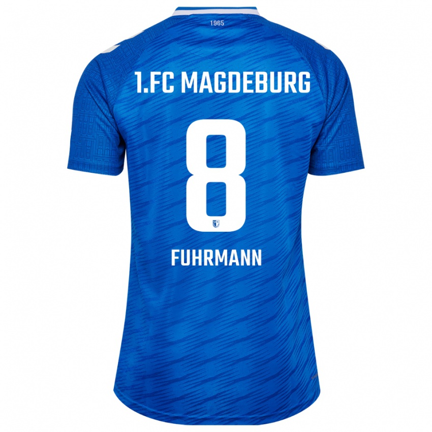 גברים Felix Fuhrmann #8 כחול לבן ג'רזי ביתית 2025/26 חולצה קצרה