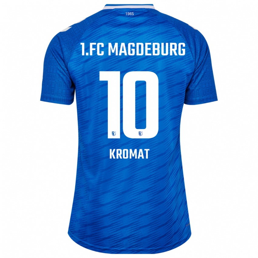 גברים יוסטוס קרומאט #10 כחול לבן ג'רזי ביתית 2025/26 חולצה קצרה
