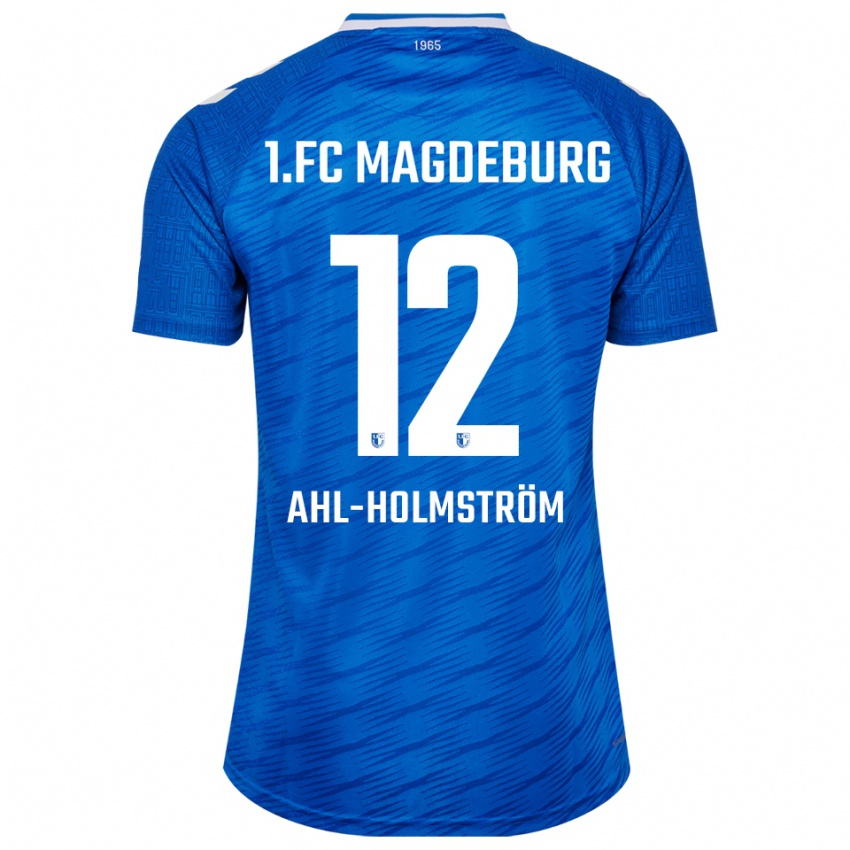 גברים אלכסנדר אהל הולמסטרום #12 כחול לבן ג'רזי ביתית 2025/26 חולצה קצרה