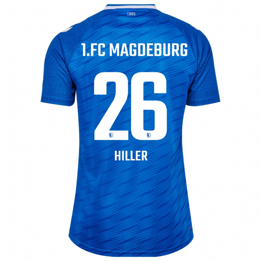 גברים Lenny Hiller #26 כחול לבן ג'רזי ביתית 2025/26 חולצה קצרה