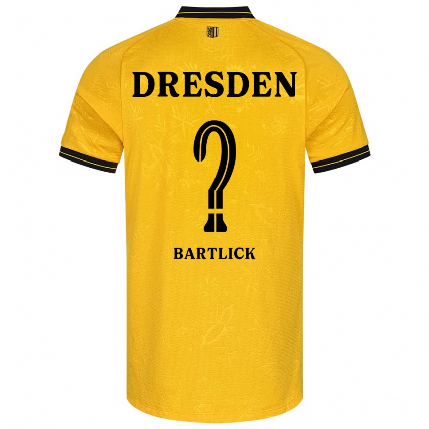גברים Aline Bartlick #0 צהוב שחור ג'רזי ביתית 2025/26 חולצה קצרה