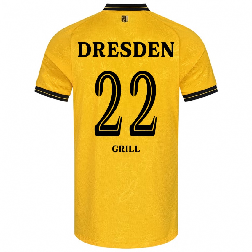 גברים לנארט גריל #22 צהוב שחור ג'רזי ביתית 2025/26 חולצה קצרה
