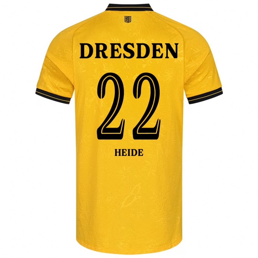 גברים Pepe Heide #22 צהוב שחור ג'רזי ביתית 2025/26 חולצה קצרה