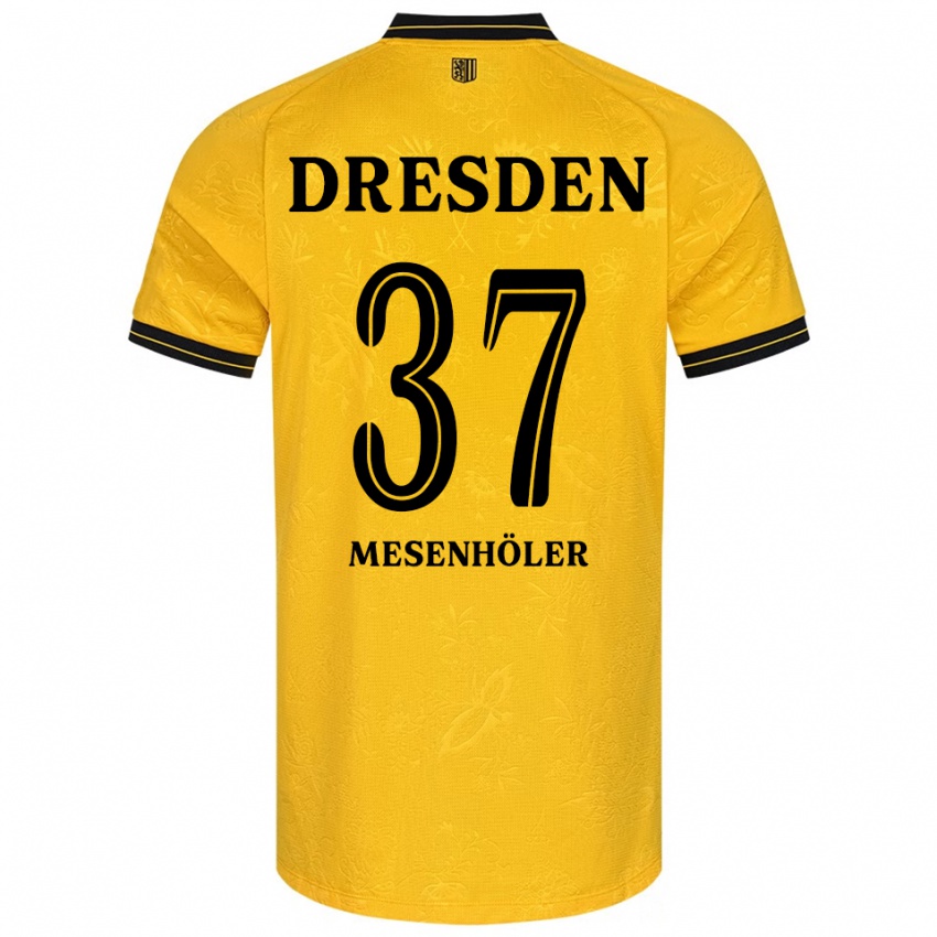 גברים Daniel Mesenhöler #37 צהוב שחור ג'רזי ביתית 2025/26 חולצה קצרה