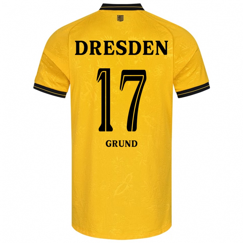 גברים יאניק גרונד #17 צהוב שחור ג'רזי ביתית 2025/26 חולצה קצרה