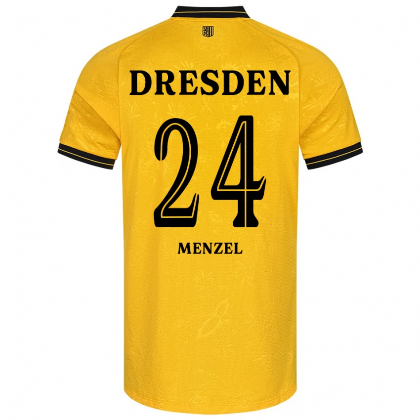 גברים טוני מנזל #24 צהוב שחור ג'רזי ביתית 2025/26 חולצה קצרה