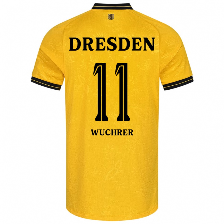 גברים Rick Wuchrer #11 צהוב שחור ג'רזי ביתית 2025/26 חולצה קצרה