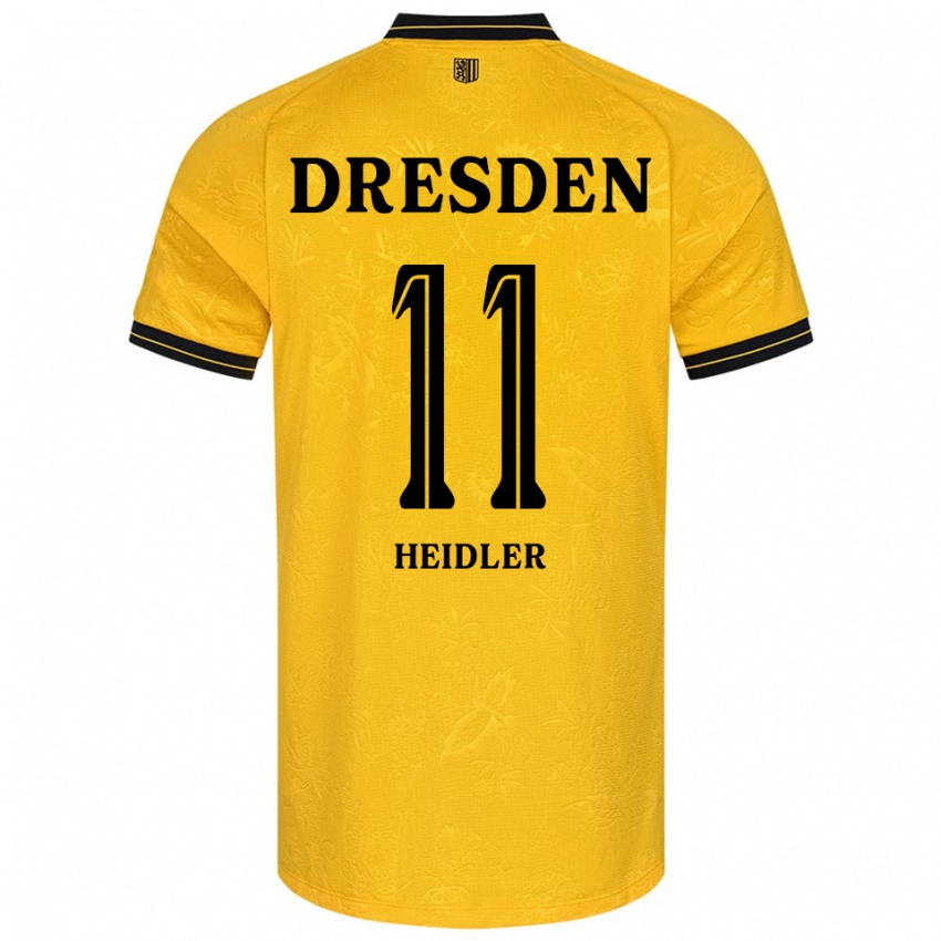 גברים ליאם היידלר #11 צהוב שחור ג'רזי ביתית 2025/26 חולצה קצרה