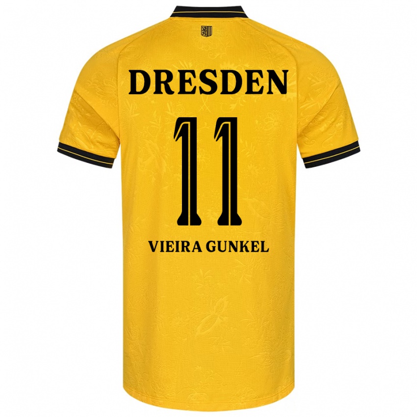 גברים Joel Vieira Gunkel #11 צהוב שחור ג'רזי ביתית 2025/26 חולצה קצרה