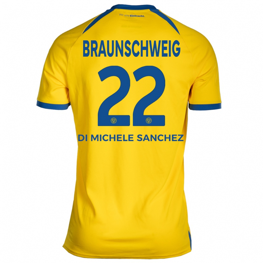 גברים פאביו די מיקלה סנצ׳ז #22 צהוב כחול ג'רזי ביתית 2025/26 חולצה קצרה