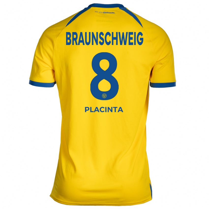 גברים Robin Placinta #8 צהוב כחול ג'רזי ביתית 2025/26 חולצה קצרה