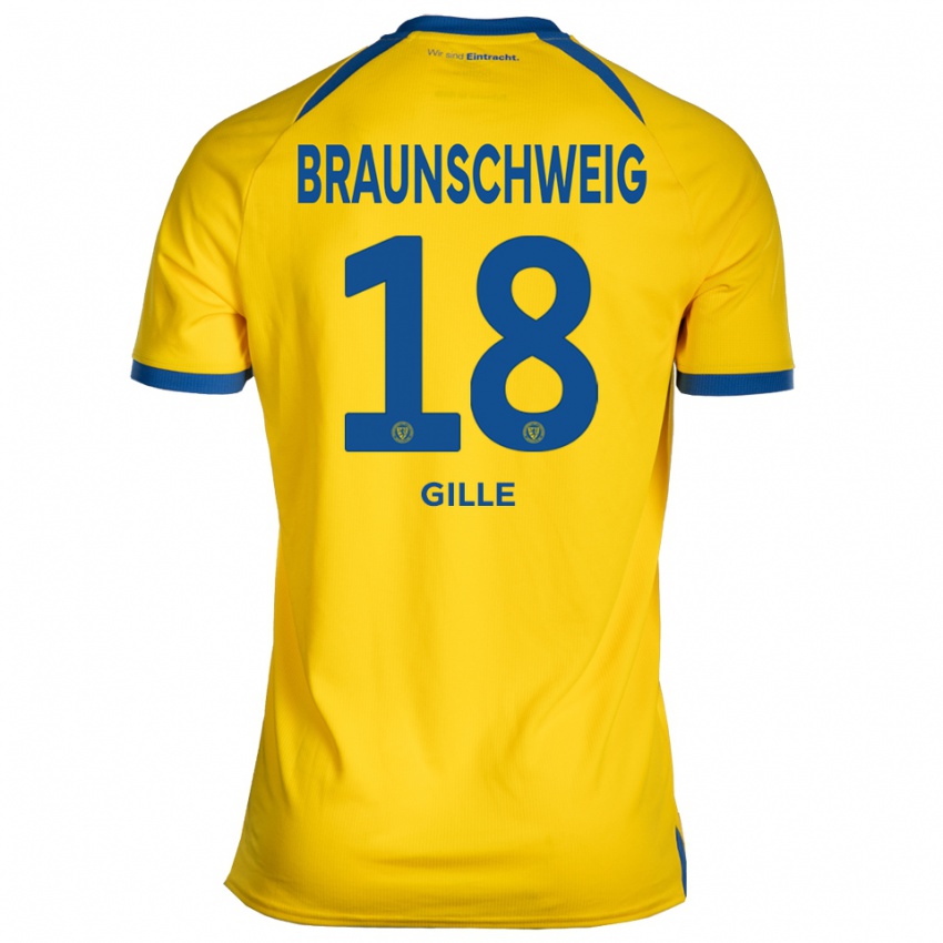 גברים Julien Gille #18 צהוב כחול ג'רזי ביתית 2025/26 חולצה קצרה