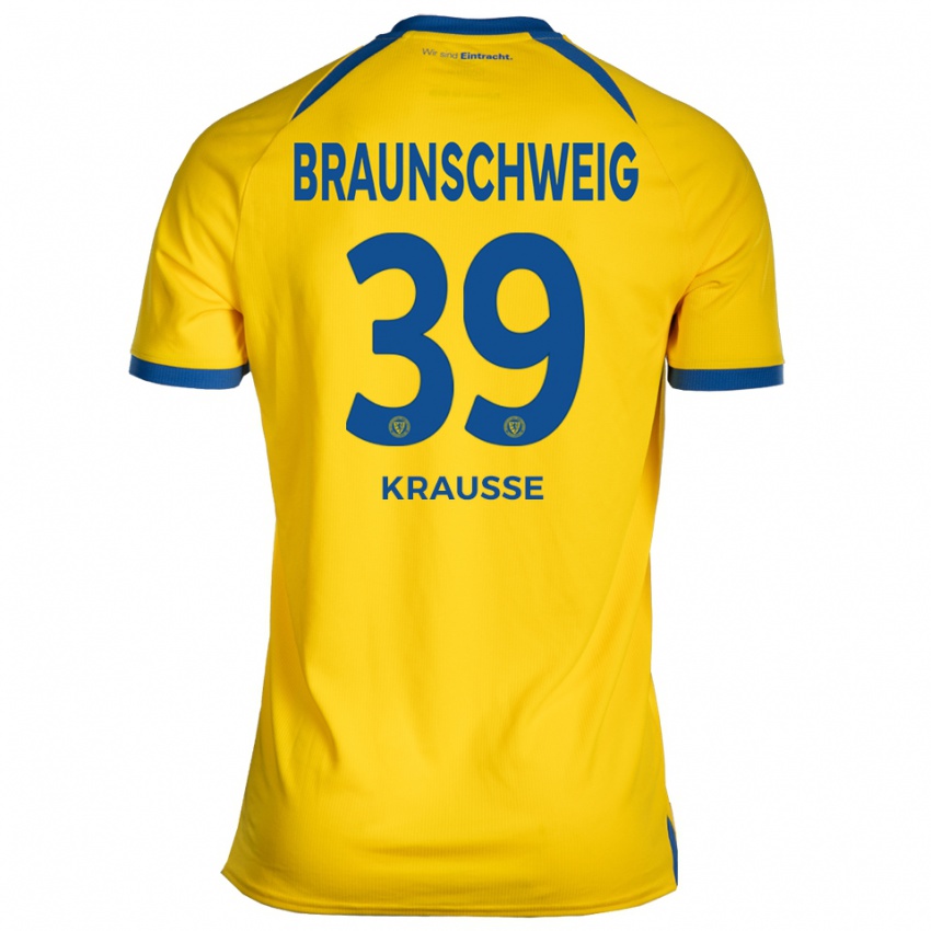 גברים רובין קראוסה #39 צהוב כחול ג'רזי ביתית 2025/26 חולצה קצרה