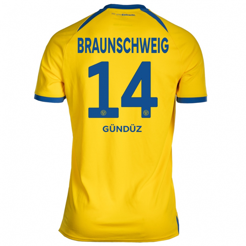 גברים Enes Gündüz #14 צהוב כחול ג'רזי ביתית 2025/26 חולצה קצרה