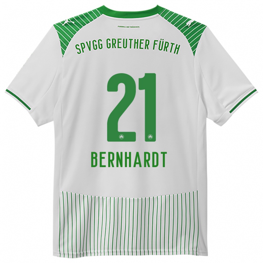 גברים Luca Bernhardt #21 לבן ירוק ג'רזי ביתית 2025/26 חולצה קצרה