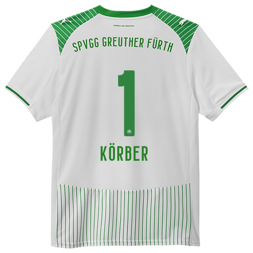 גברים נילס קורבר #1 לבן ירוק ג'רזי ביתית 2025/26 חולצה קצרה