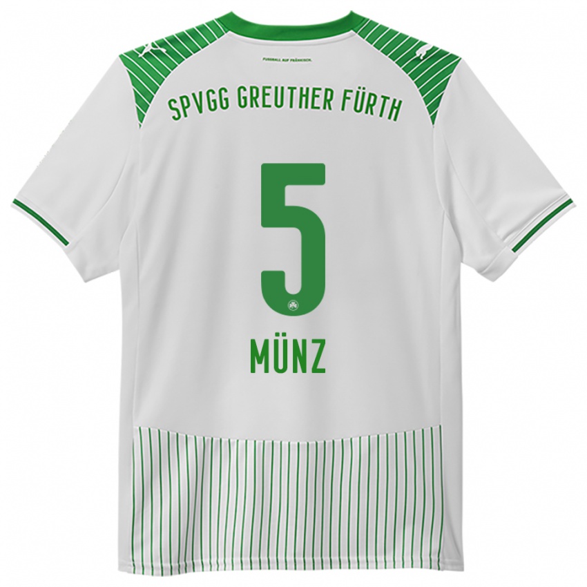 גברים רנו מונז #5 לבן ירוק ג'רזי ביתית 2025/26 חולצה קצרה